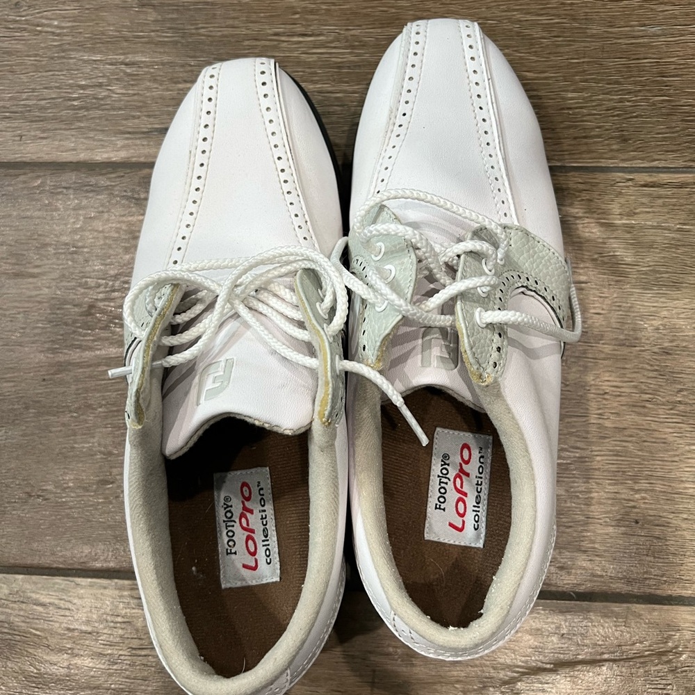 FootJoy White Athletic Shoes with Moccasin Design